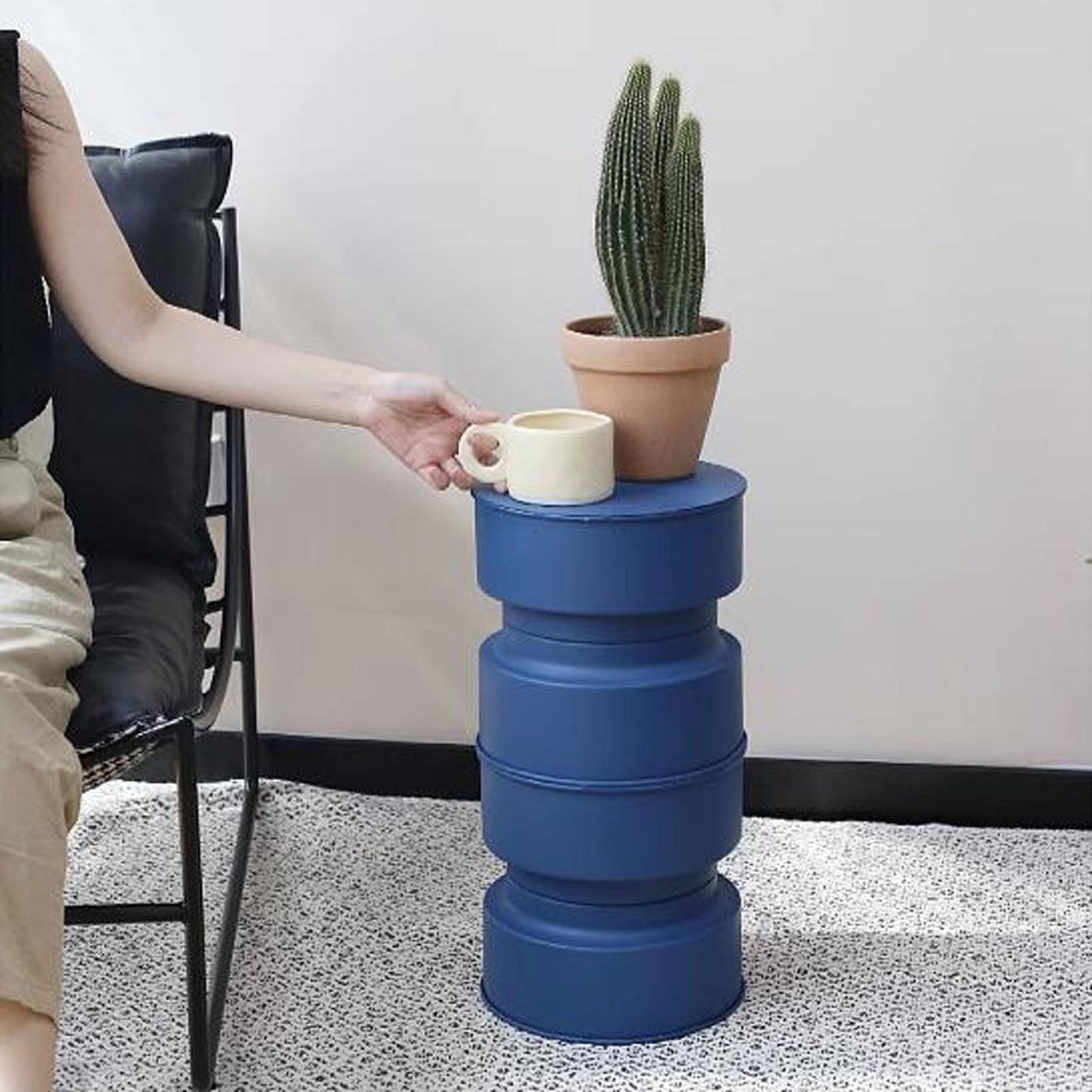 HYgloF end Tables Small Side Table Plant Stand Indoor, Metal Plant Stand Table for Flower Pots, Coffee Table Plant Holder, Modern Home Decor Small Round Side End Table Snack Table Coffee Table