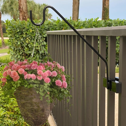 Premium - Hold It Mate Multi Use Hook Kit for Vertical Spindled Railings, Hang Flower Baskets Chimes Bird Feeder 15LBS Weight Limit