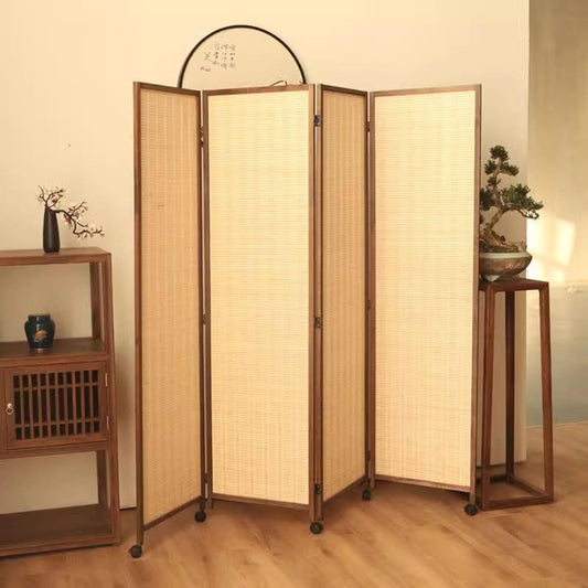 Movable Room Divider Partition 59 67 71 Inch Tall, 4 Panel Folding Privacy Screens Room Separating, Temporary Modern Room Decor for Balcony Conference Room ( Color : Color2 , Size : 150cm/59.1inch )