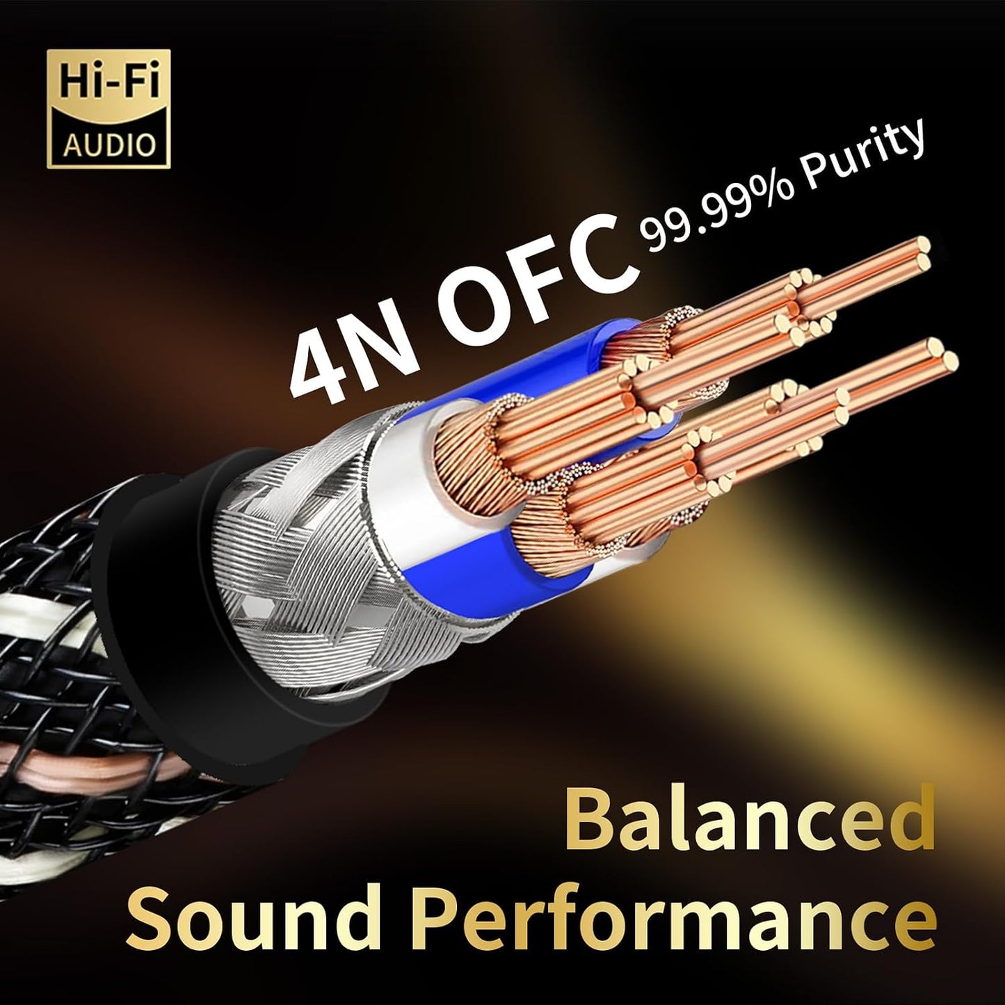 3.0 3.28ft B,4N Core,24K Card,Mixer,Synthesizer(3.28ft/1m) USB HiFi Audio Cable -USB A to USB OFC Gold-Plated