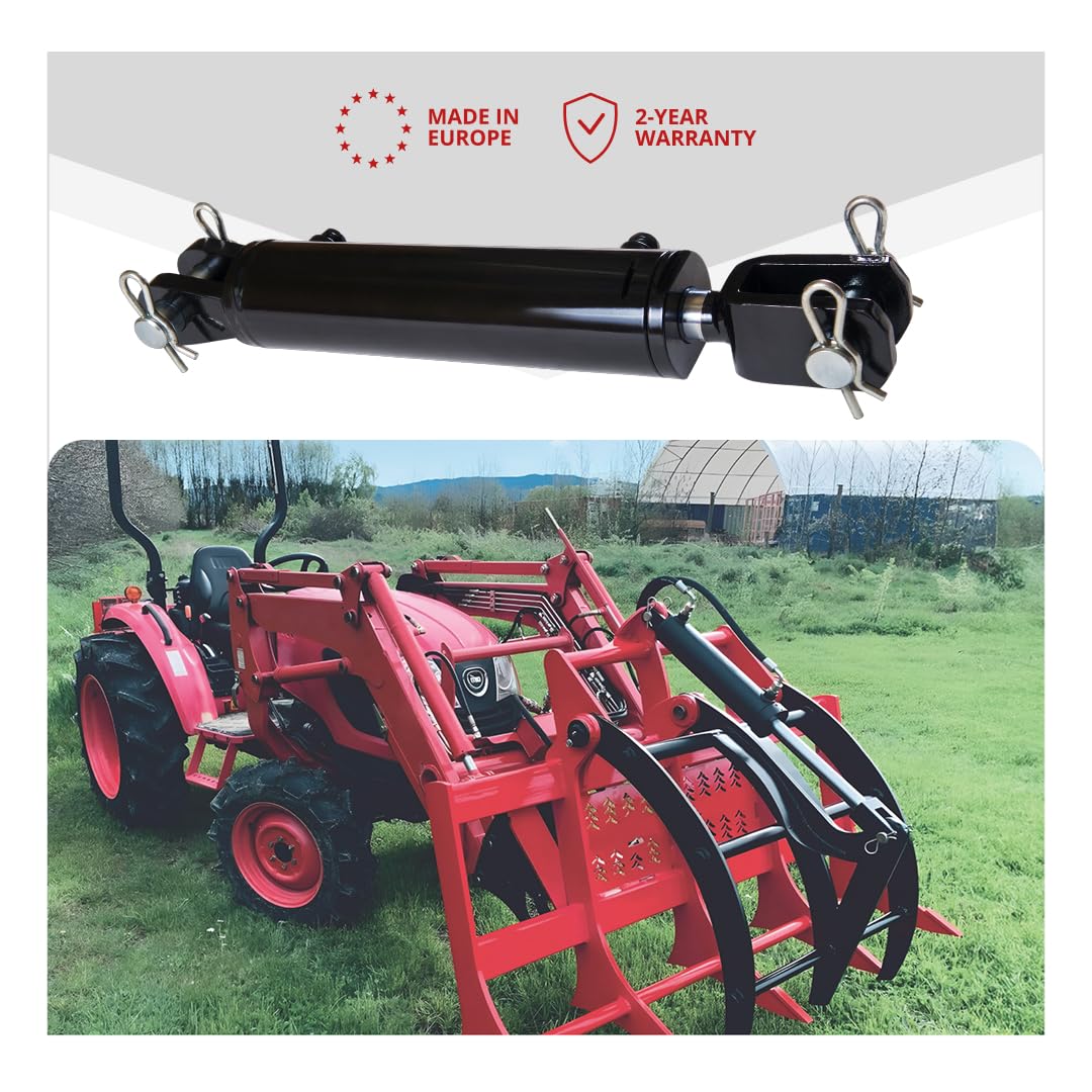 Magister Hydraulics Double Acting Hydraulic Cylinder - AG Clevis Hydraulic Cylinder 2500 PSI tie-Rod Alternative 3" bore 8" Stroke (3x8 ASAE)
