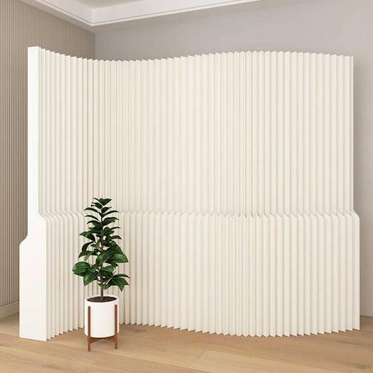 Paper Room Divider Retractable Room Dividers Folding Privacy Screens Paper Partition Wall Divisor de Habitaciones for Home/Office/Clothing Store/Enterprise Office,Trade Show