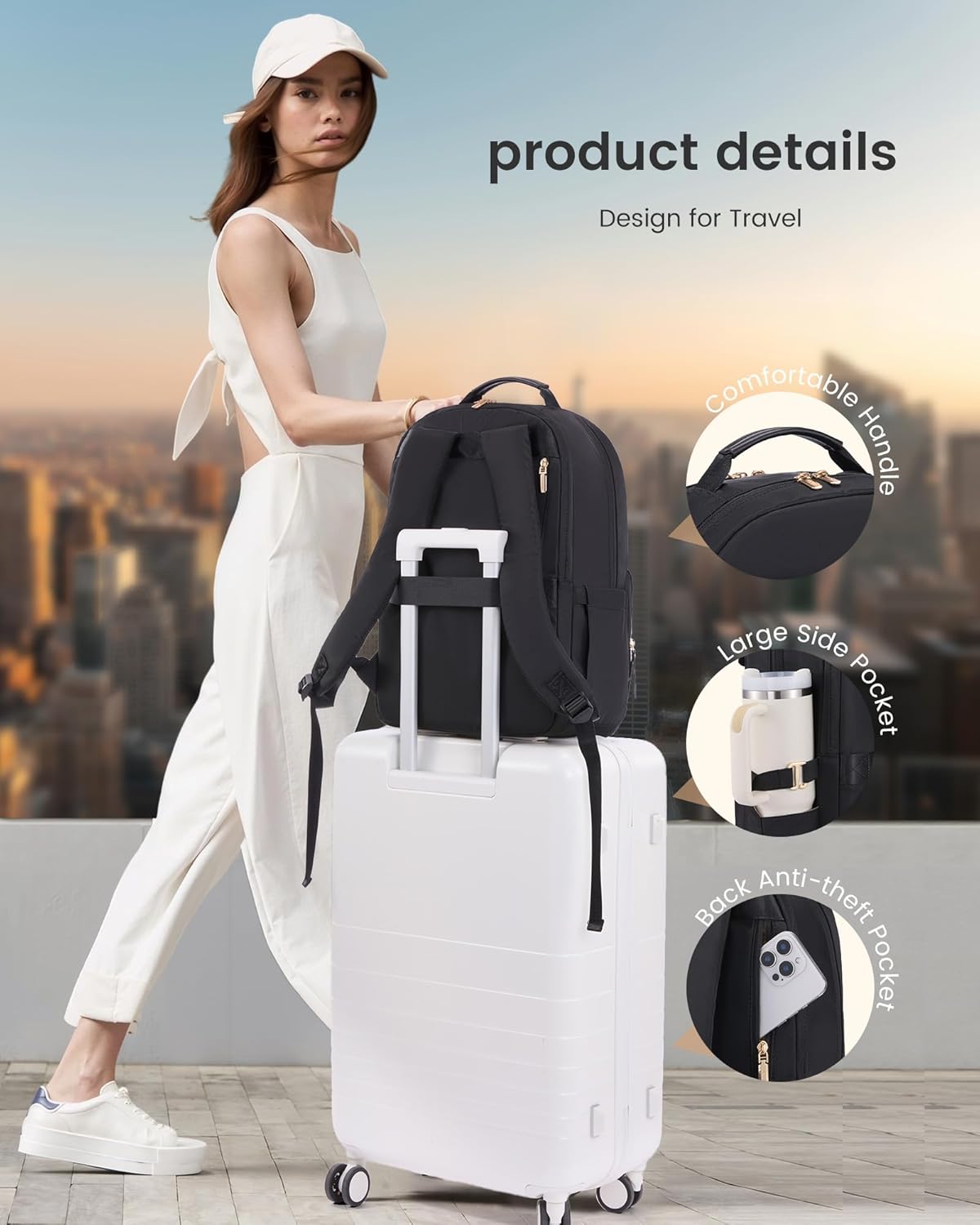 Backpack 17.3" Backpack,Casual Daypack LOVEVOOK Laptop for Women, Work Business Computer Purse, Travel Personal Item