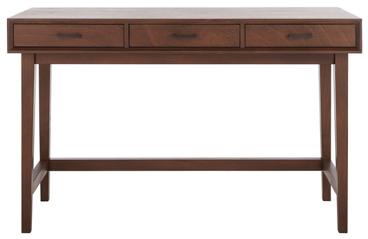 SAFAVIEH Home Collection Hawthorn Brown 3-Drawer Computer Table Office Desk