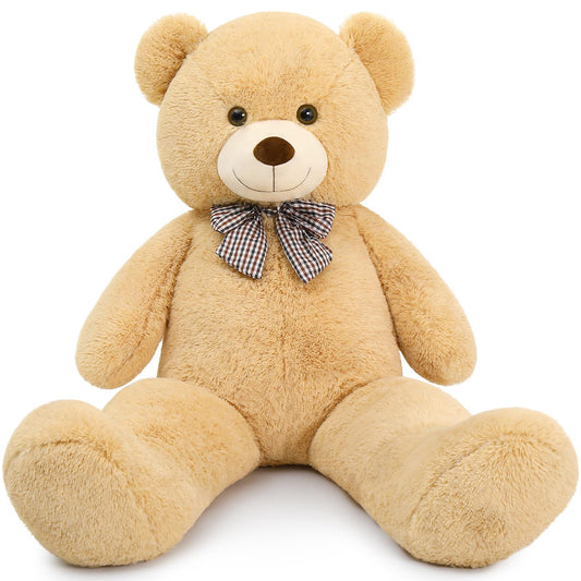 MaoGoLan Giant Teddy Bear 4 Feet,Adorable and Cuddly Big Bear Stuffed Animal 47", Classic Teddy Bear Plush Gift Decoration for Baby Shower,Party,Birthday,Valentines Day,Tan