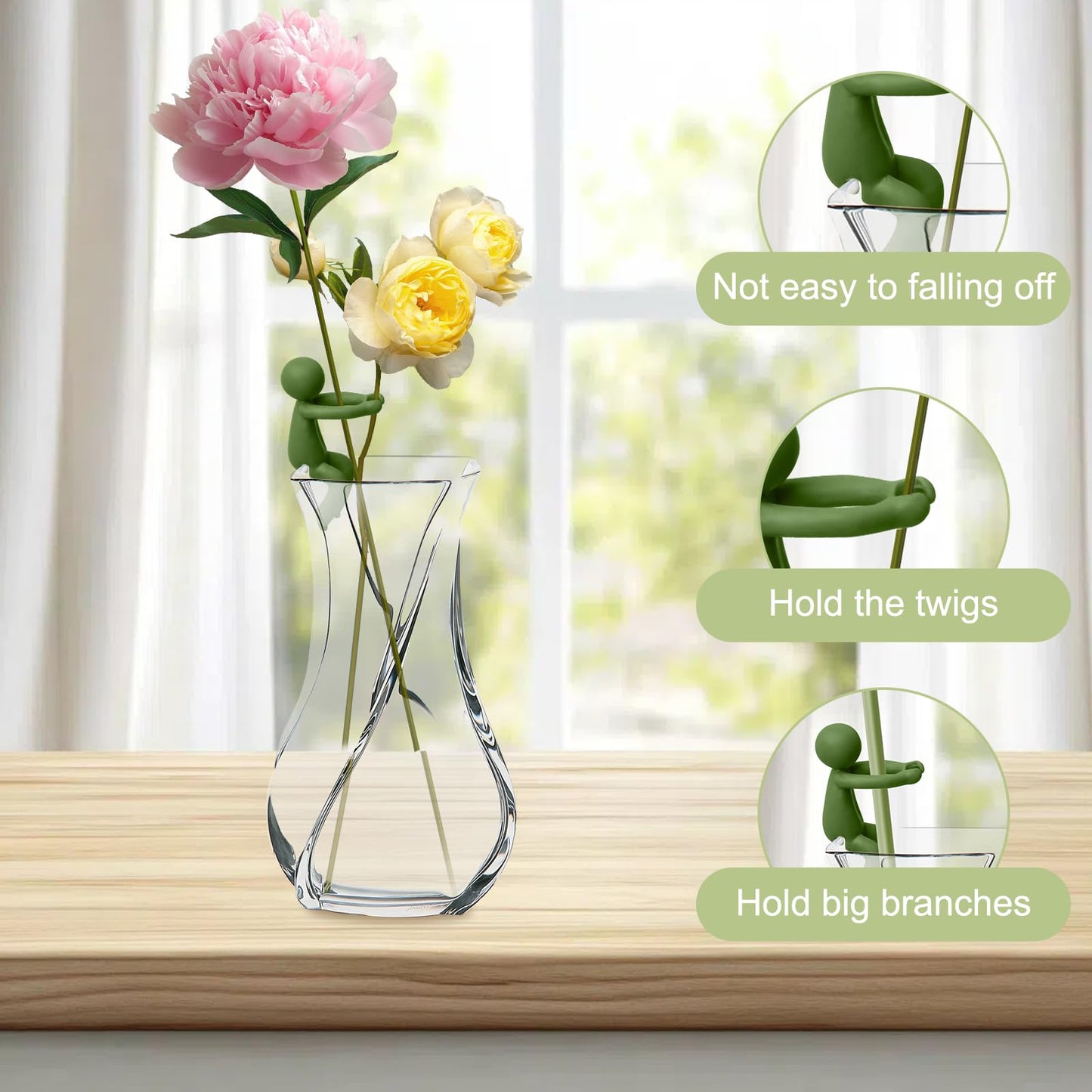 BlissfulSGDM Plant Propagation Buddy, 3pcs Plant Propagation Holder, Plant Cutting Holder Plant Support for Sprouts, Plant Propagation Friends for Indoor Gardens Or for Stems, Shoots and Cuttings