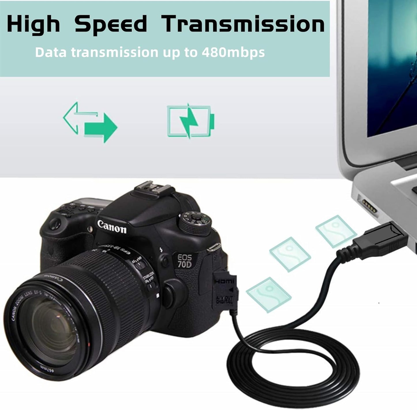 3.3ft Mini-8pin DSLR-A900 A900 USB PC Data Sync Cable Cord for Sony Camera Alpha K DSLR