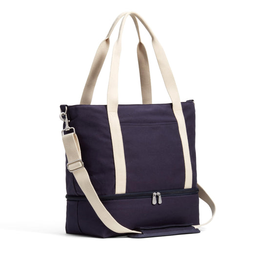 Lo & Sons Catalina Deluxe Tote - Spacious Canvas Travel & Everyday Bag With Shoe Compartment, Luggage Sleeve, Padded Strap | Versatile Durable Bag For Women, Men for Weekend, Hospital, Gym, Carry On