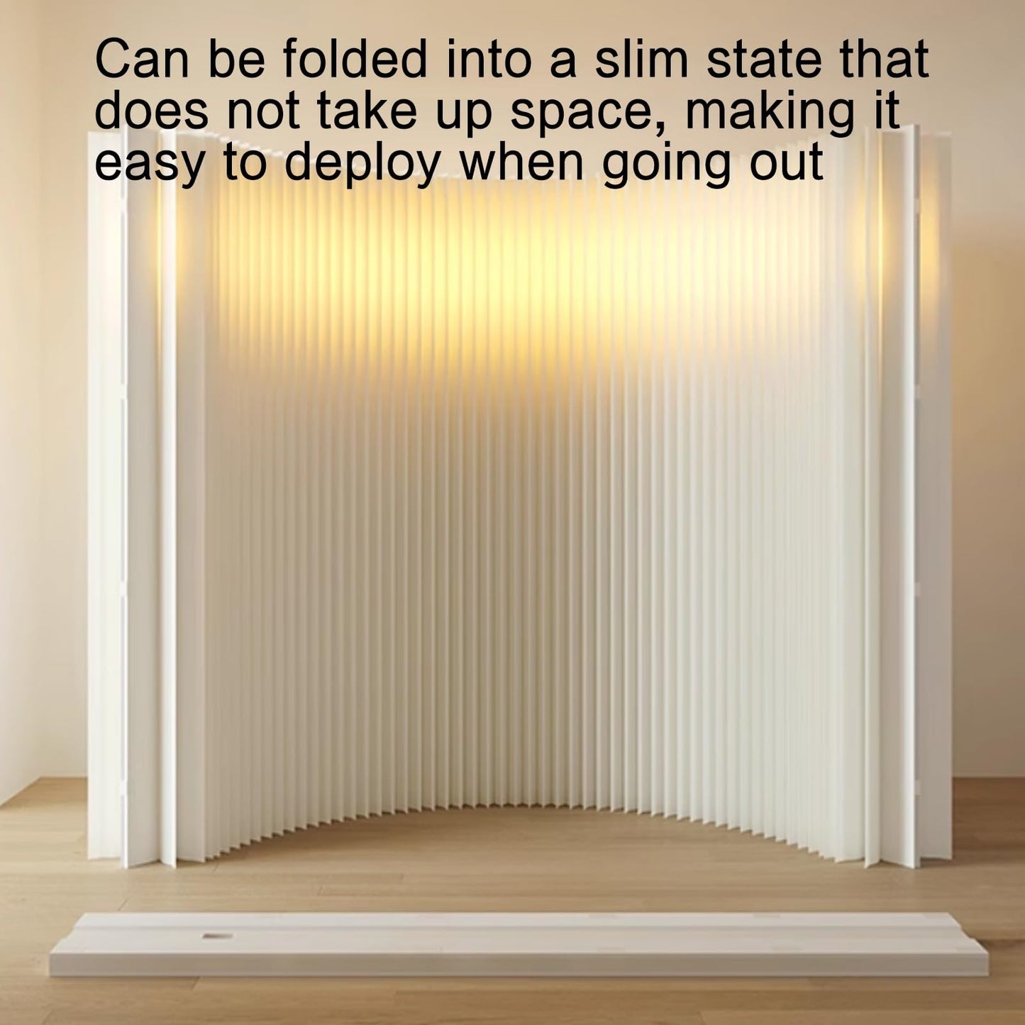Portable Folding Room Divider, Lightweight Retractable Partition for Easy Room Separation, Adjustable and Versatile Privacy Screen for Home or Office Use