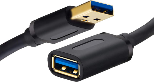 3.0 3Ft, 3.0 (3Feet) Tan QY USB Extension Cable USB High Speed Extender Cord Type A Male to A Female for PlayStation