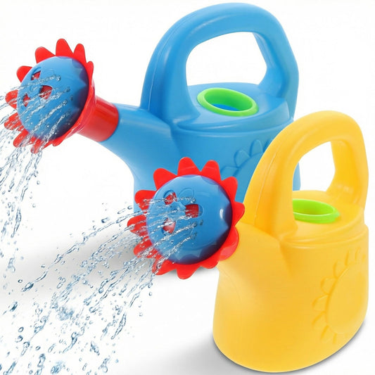 NUOBESTY 2 Pack Kids Watering Can Bath Toys, Plastic Chicken Water Pail for Toddler Gardening, Beach Sand Play & Bathtub Fun, Cute Animal Watering Pot for Outdoor Indoor (Random Color)