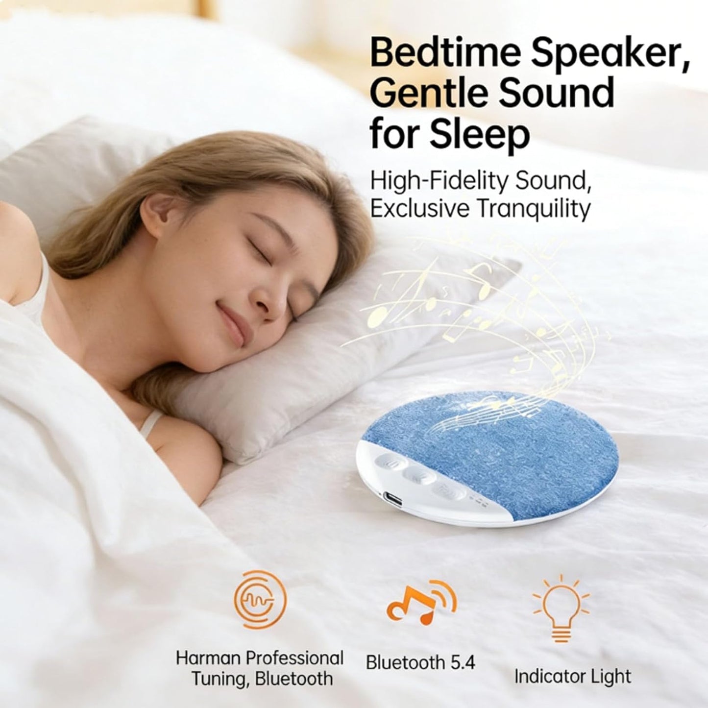 (1Pcs-A) Upgraded Sleep Pillow Speaker, Ultra-Thin Under Pillow Speaker for Men Women, Ultra Thin Pillow Speakers