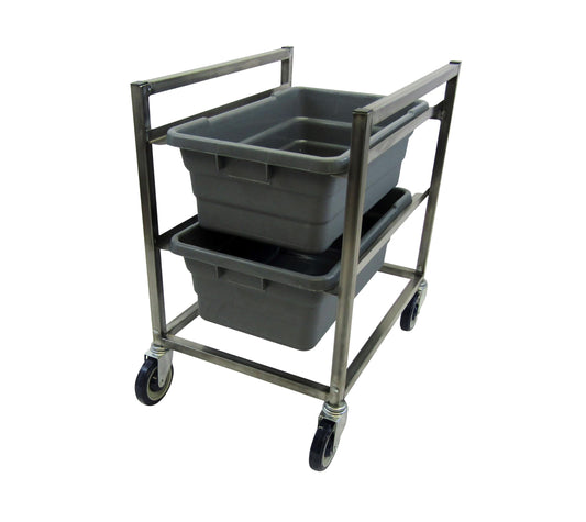 Channel 502LS Lug Rack, All-Welded, Stainless Steel Series, End Load, 2-Lug Capacity, 5" Swivel Stem Casters, 19" W x 26" D x 29.5" H, Stainless Steel Construction, NSF, Made in USA