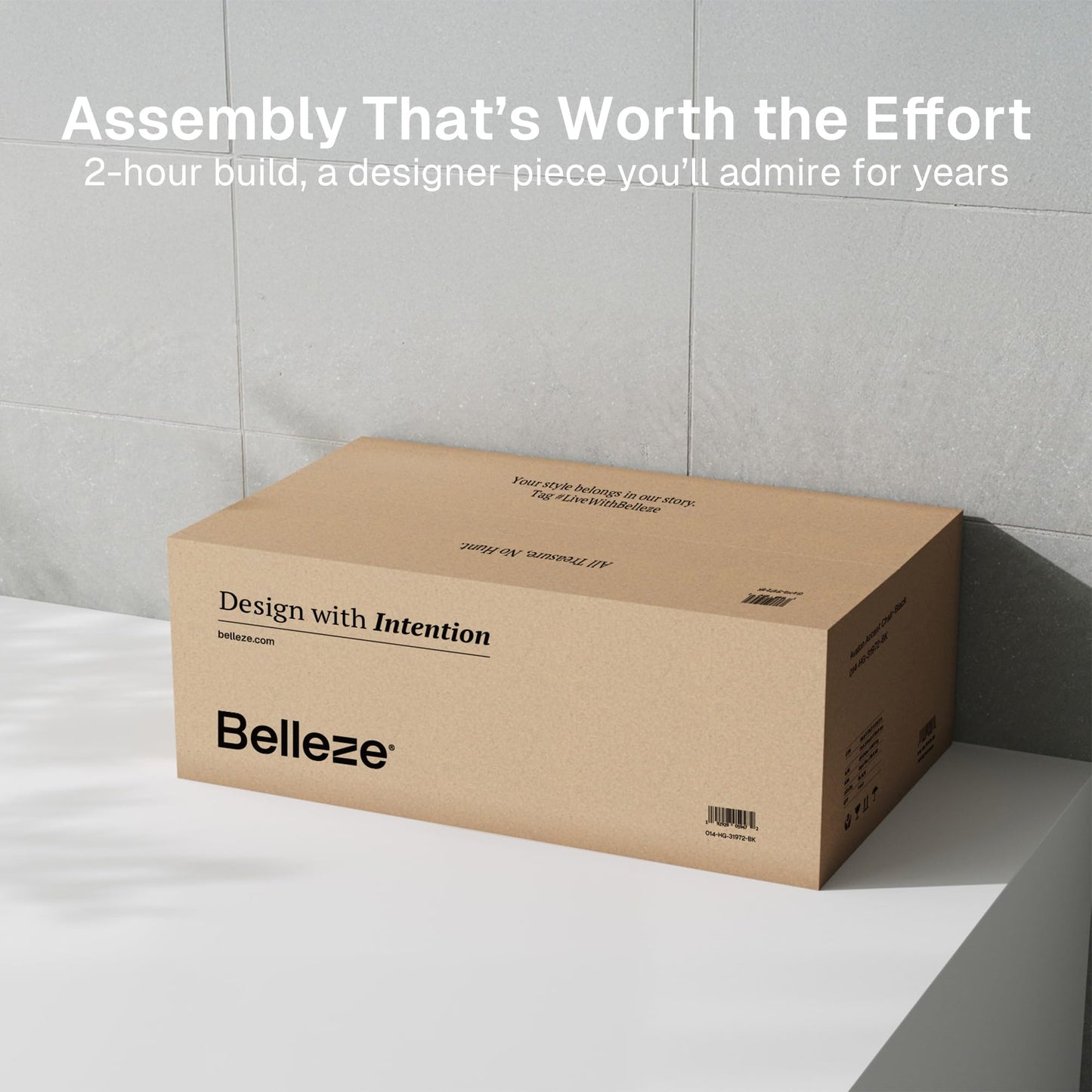 BELLEZE Bijou 31.5" Modular Sideboard Cabinet & TV Stand Console - Expandable Design w/Arched Glass Doors - Use Solo or Combine for Buffet, Living Room Media Center & Entryway - 70lbs Capacity, Ebony