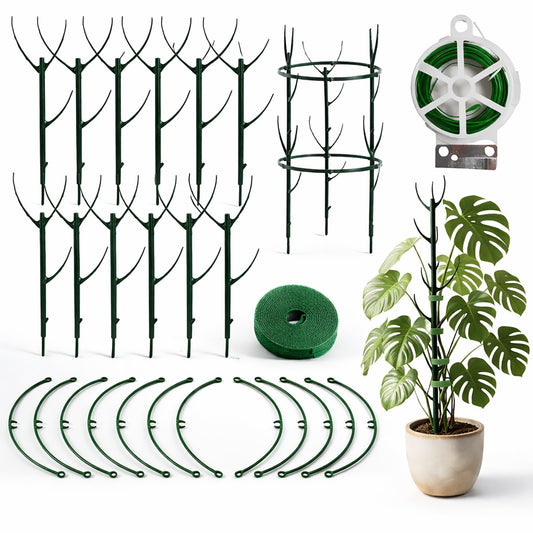 Plant Support Stakes for Indoor Plants, Stackable Monstera Support Pole for Climbing Plants, Moss Pole Alternative for Pothos, Philodendron & Vine Plants(26PCS)