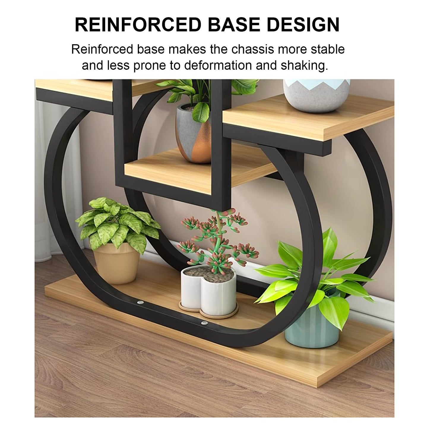 DJVHSRI 4-Tier Iron Flower Stand - Heart-Shaped Indoor Plant Display Rack Corner Storage for Garden Balcony and Courtyard - Stylish Metal Flower Pot Holder,4
