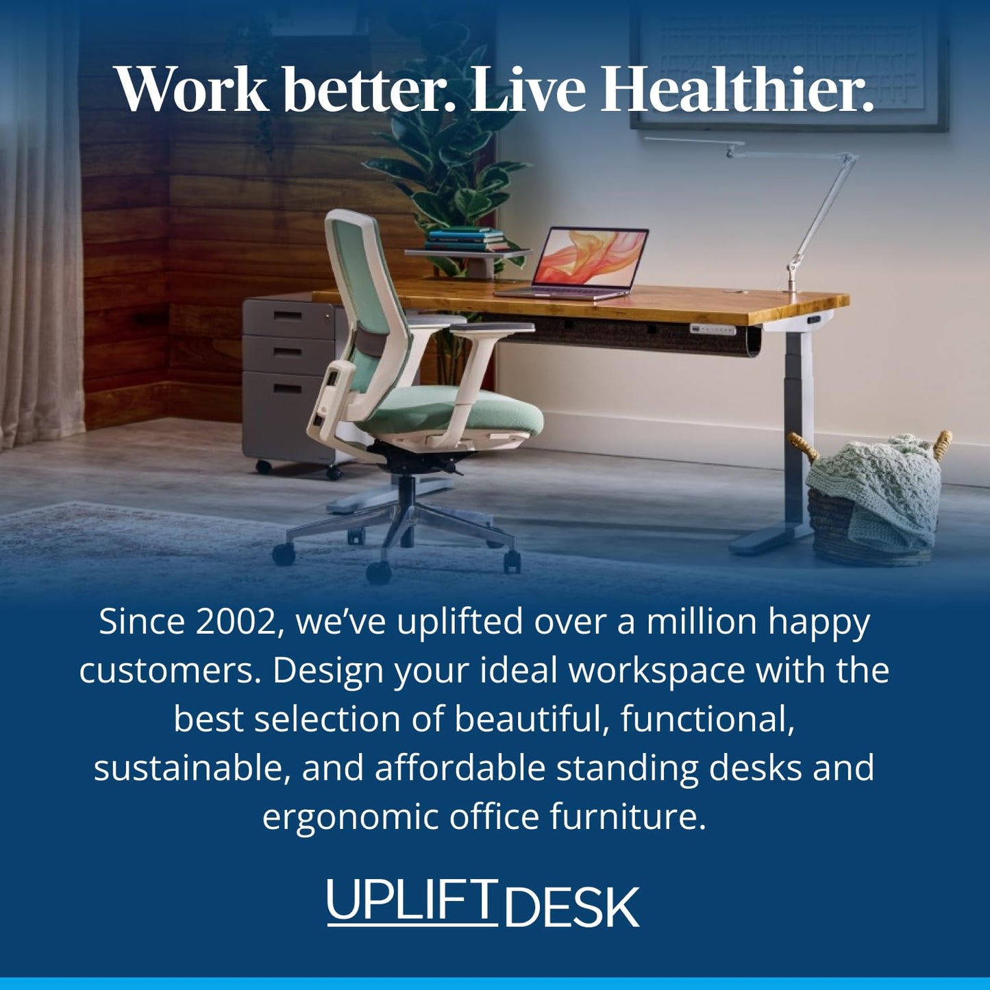 UPLIFTDESK V3 2-Leg White Laminate Wood Standing Desk – Adjustable Height, Advanced 1-Touch Memory Keypad, Under Desk Cable Management, Wire Grommets & Rocker Board (Black C-Frame, 72 x 30 inch)