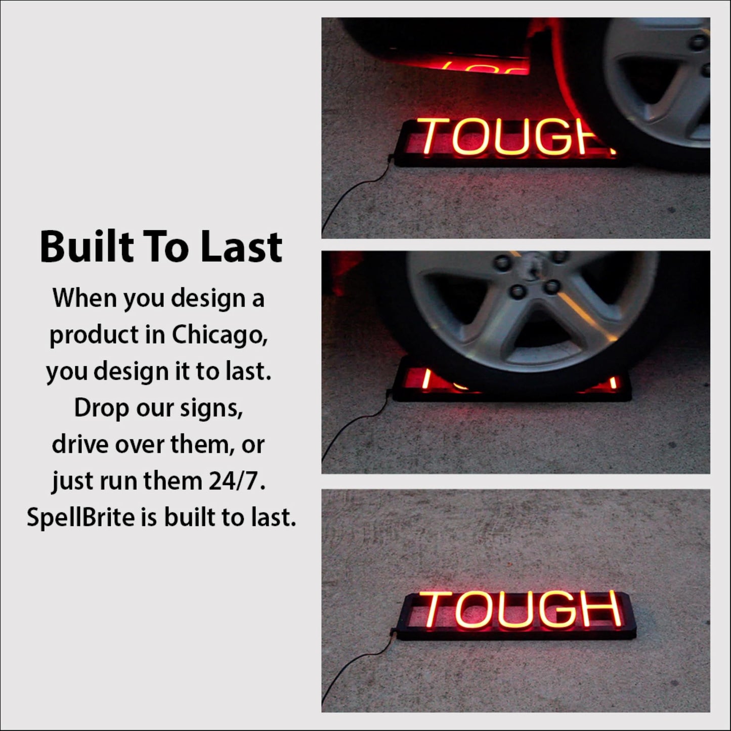SpellBrite OPEN 24 HOURS Sign for Business | Open 24 Hours Signage with Neon Look, Blue LED Light | 20.8" x 23.8"