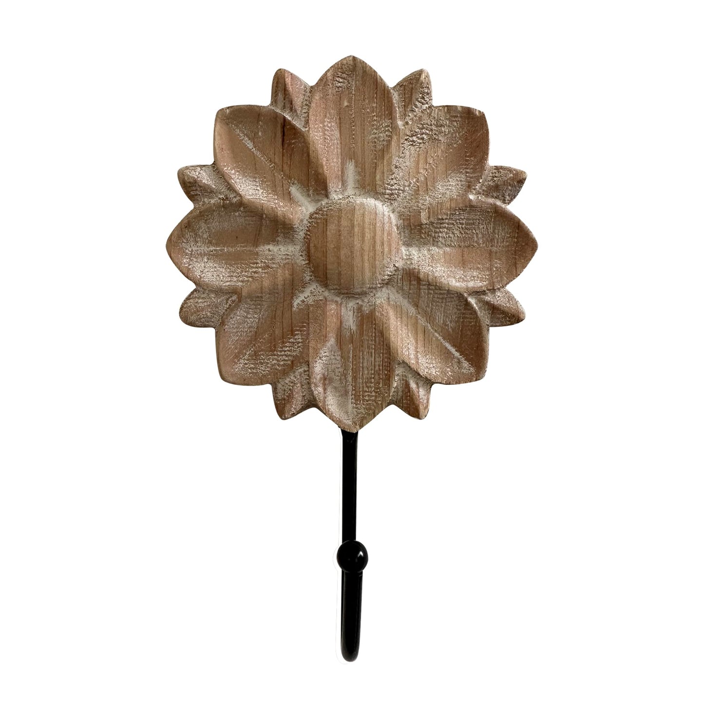 dwellington Flower Towel Hooks Decorative Hooks Hanger for Hanging Clothes, Keys, Towels - Decorative Wall Mount Hook Command Single Rack for Entryway, Bathroom, Kitchen