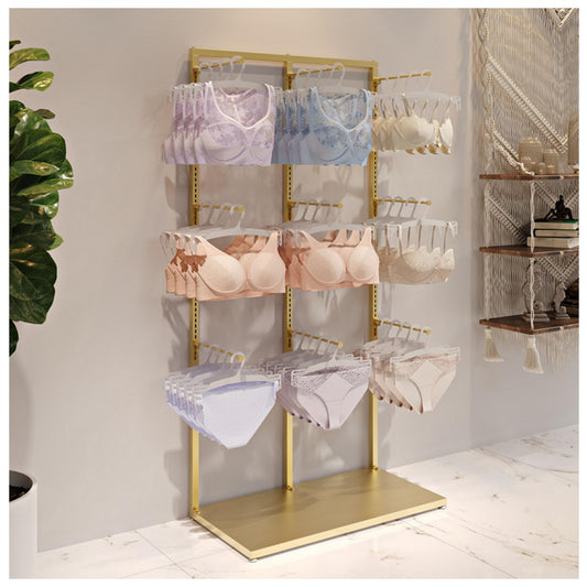 Clothing Store Garment Rack Lingerie Display Stand, Boutique Retail Underwear Organizer Rack Handbag Holder, Multifunctional Panties Bra Gloves Socks Commercial Shelves, Swimsuit Beachwear H