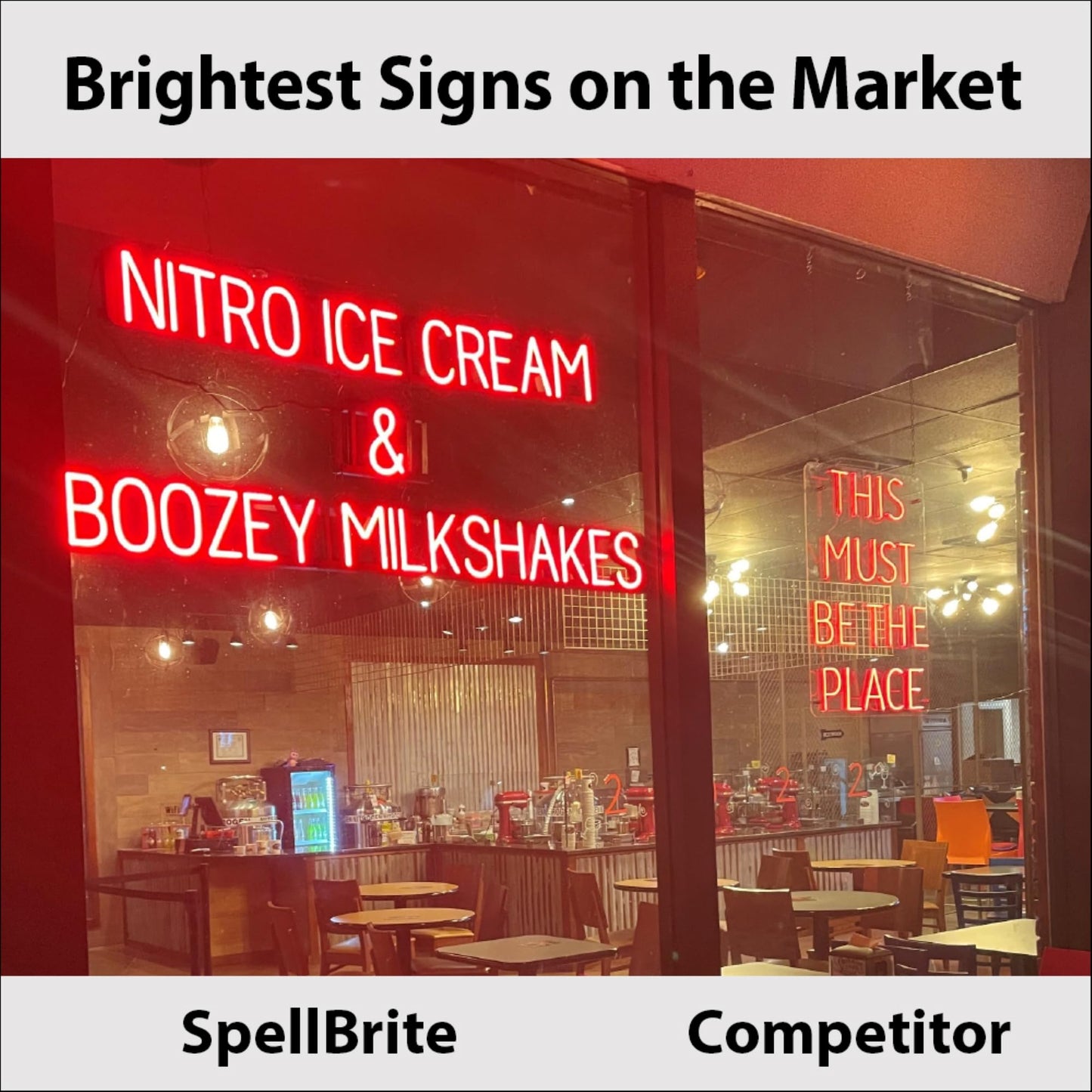 SpellBrite OPEN 24 HOURS Sign for Business | Open 24 Hours Signage with Neon Look, Blue LED Light | 20.8" x 23.8"