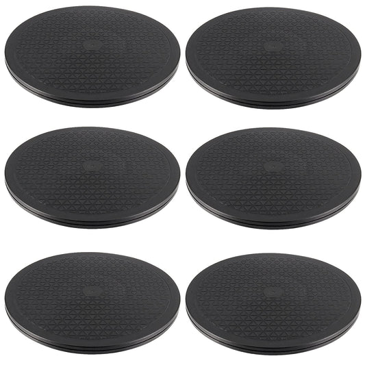 MUKLEI 6 Pack 12 Inch Lazy Susan Turntable Organizer, Heavy Duty Rotating Swivel Stand, Single Sided 360 ° Turntable with Steel Ball Bearings for Laptops TV Computer Monitor