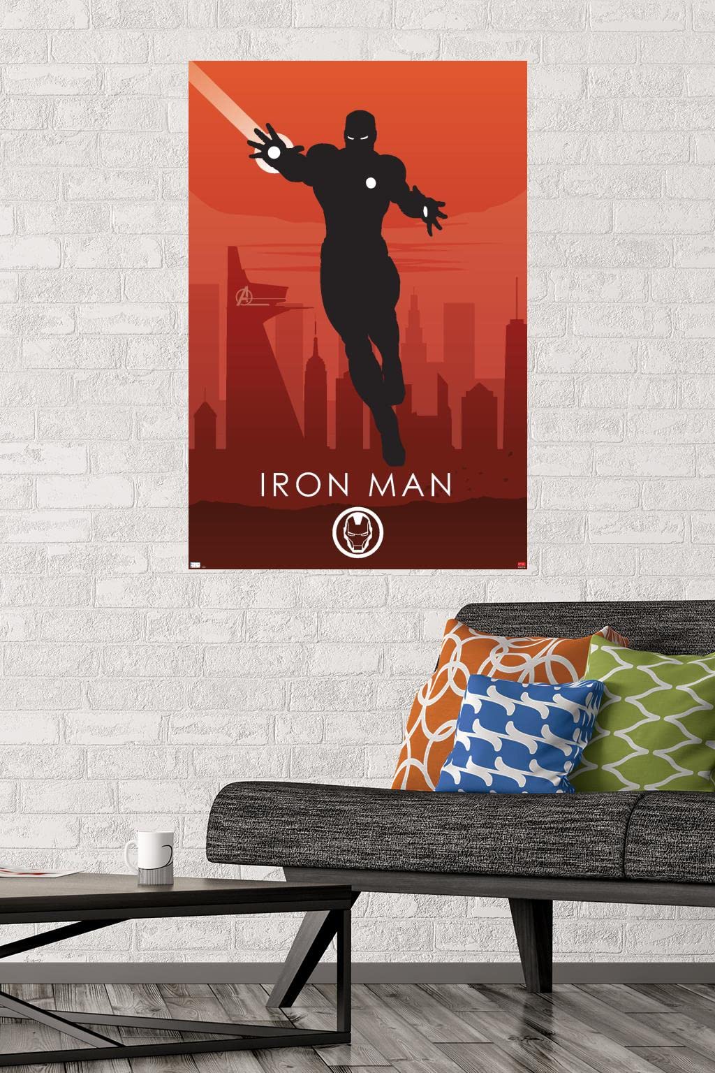 Trends International Marvel Heroic Silhouette - Iron Man Wall Poster, 22.375" x 34", Premium Unframed Version