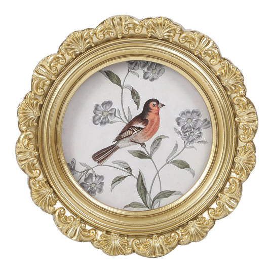 LIHOLO Vintage Picture Frames 3x3 Round Gold Antique Picture Frames with Glass Front Handcrafted Rustic Home Decor for Wall Mount and Tabletop Gallery Wall Art