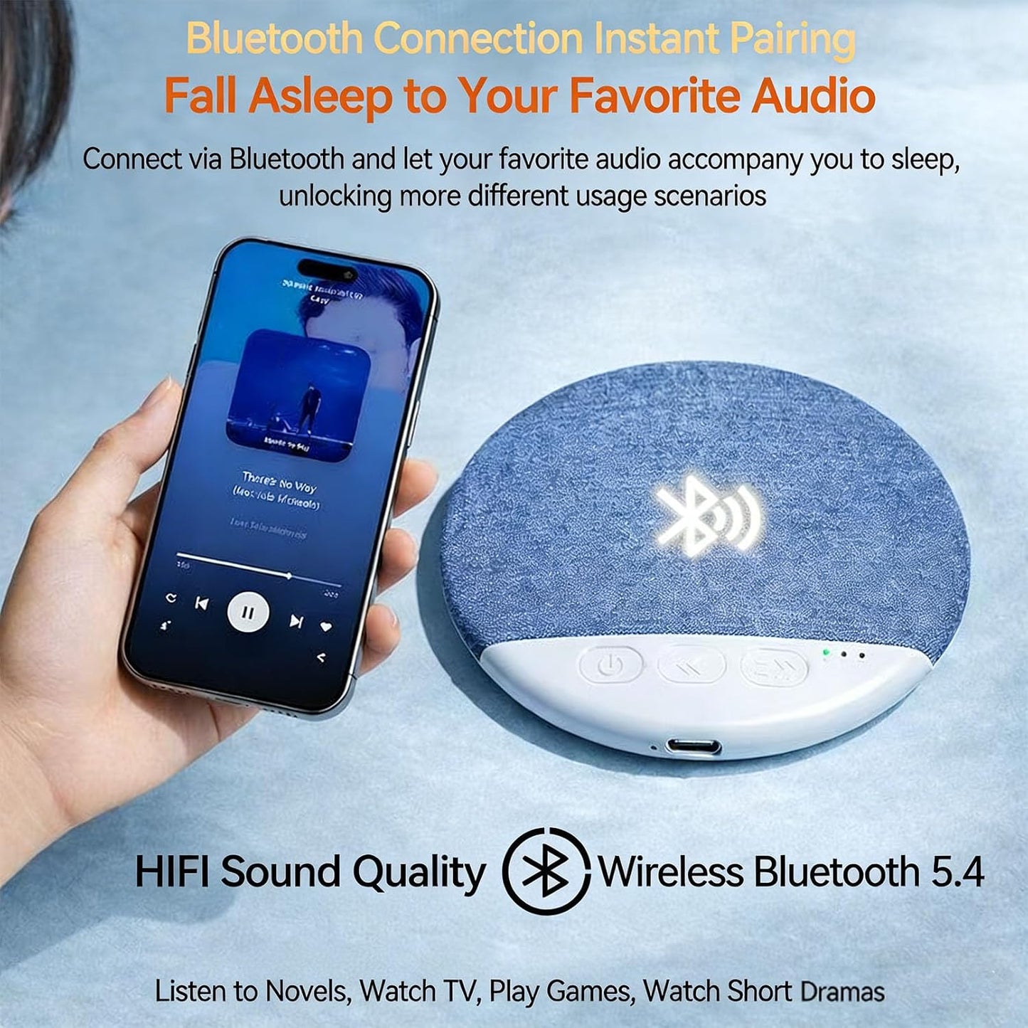 (1Pcs-A) Upgraded Sleep Pillow Speaker, Ultra-Thin Under Pillow Speaker for Men Women, Ultra Thin Pillow Speakers