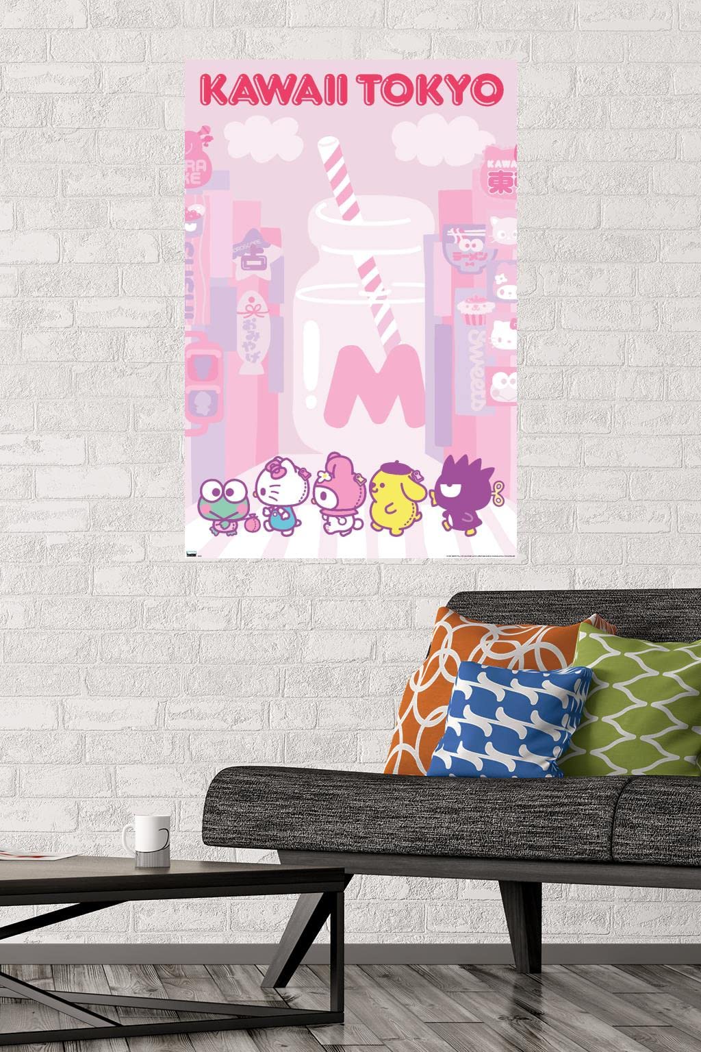 Hello Kitty and Friends: 20 Kawaii Tokyo - Group Wall Poster, 34L" x 22.4W", Unframed Version