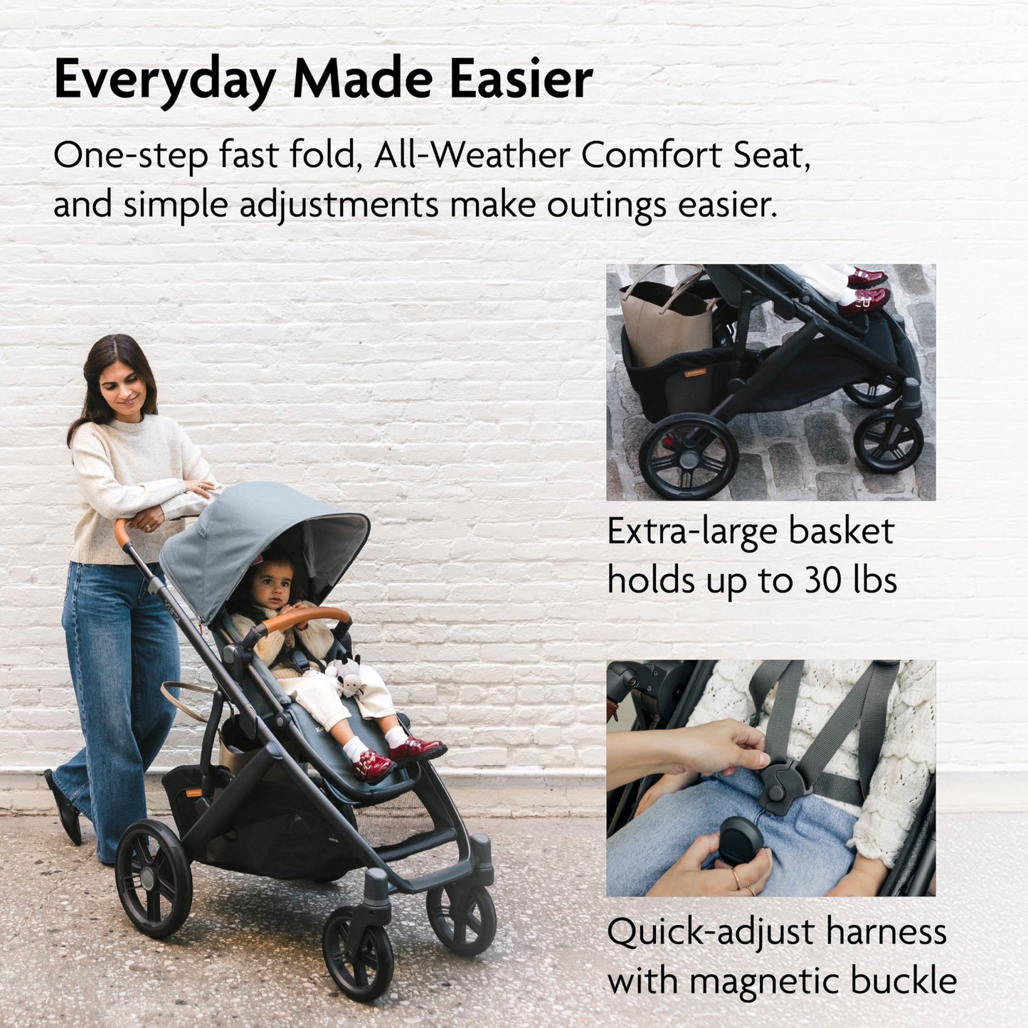 UPPAbaby Vista V3 Full-Size Single-to-Double Stroller System, Toddler Seat, Bug & Rain Shields, Storage Bag Included, Evelyn (Meadow Green/Graphite Frame/Chestnut Leather)