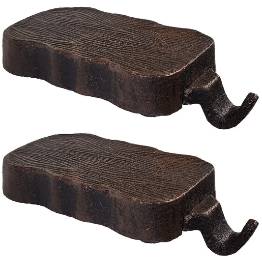 Lulu Decor, Low Profile Christmas Stocking Holders, Set of 2 Bases, Strong Heavy Stocking Holders (Log Design)